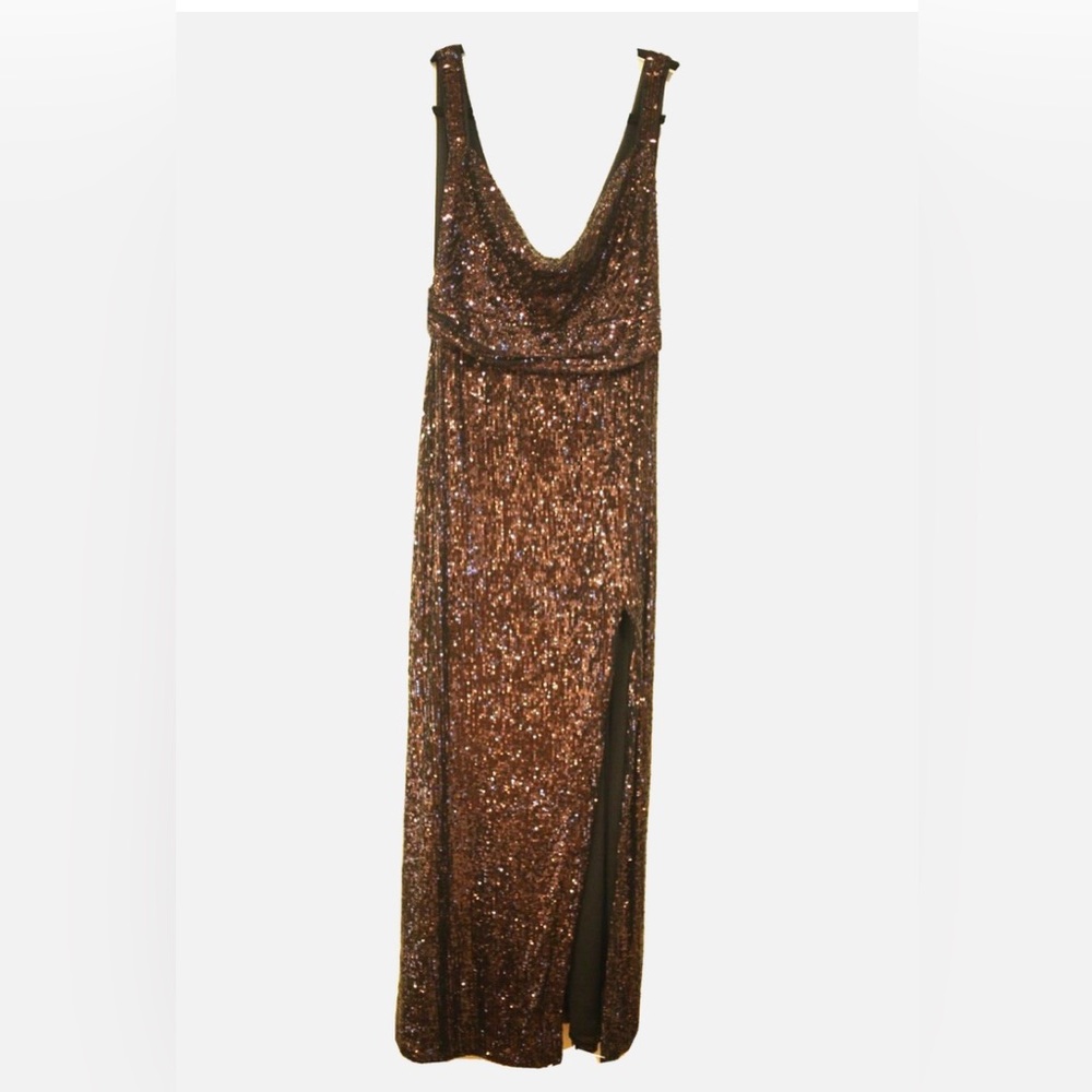 NWT Free People Cool Girl Dark Sparkle Sequin Maxi Dress Size 8 - Picture 5 of 14